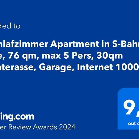 3 Zimmer Apartment In S-Bahn Naehe, 76 Qm, Max 5 Pers, 30Qm Dachterasse, Garage, Internet 1000 Mbit Gärtringen Exteriér fotografie